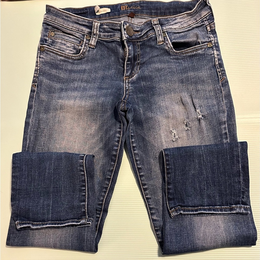 Kut from the Kloth Distressed Blue Boyfriend Jeans